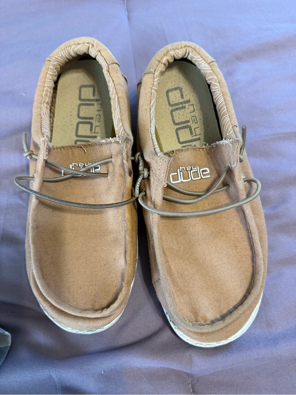 Hey Dude Kids Canvas Slip-On Shoes in Light Brown